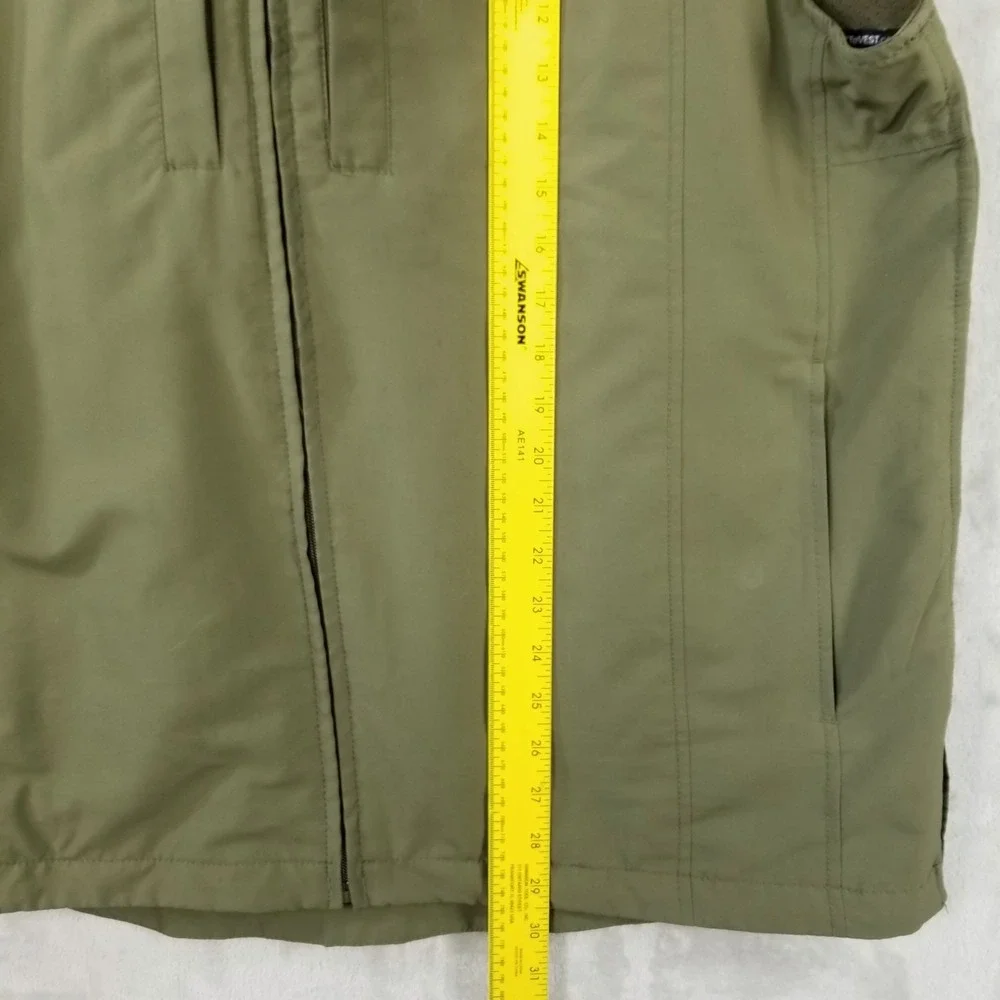 SCOTTeVEST Vest Mens XL Green RFID Travel Full Zip Multi Pocket TEC Outdoor